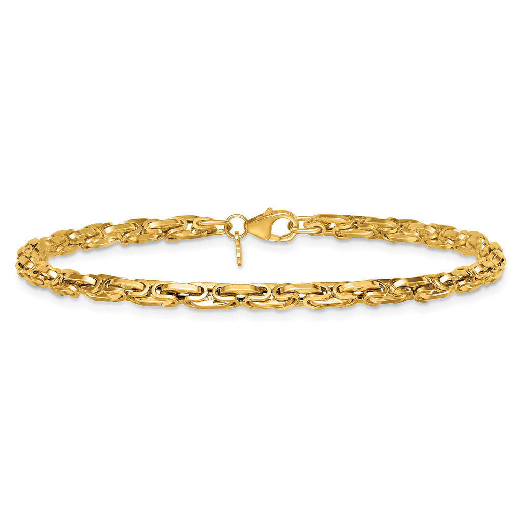 Fancy Byzantine Link Necklace in 14K Yellow Gold - Sophia Jewelers