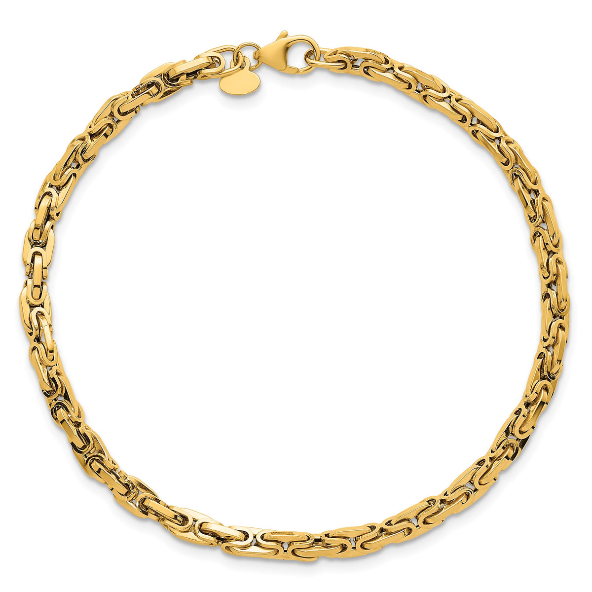Fancy Byzantine Link Necklace in 14K Yellow Gold - Sophia Jewelers