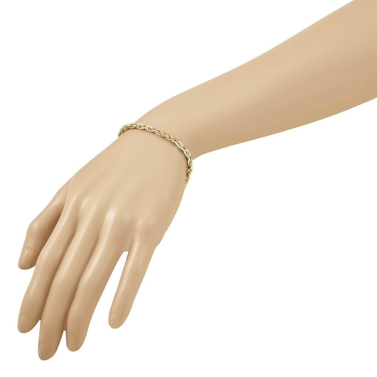 Fancy Byzantine Link Necklace in 14K Yellow Gold - Sophia Jewelers