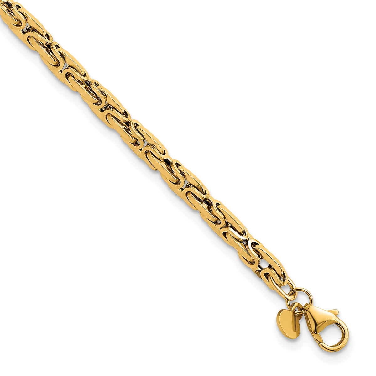 Fancy Byzantine Link Necklace in 14K Yellow Gold - Sophia Jewelers