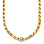 Serpentine Ring Station Necklace in 14K Two-Tone Gold - Sophia Jewelers
