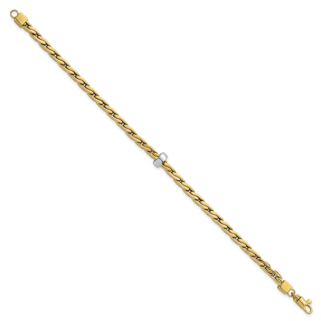 Serpentine Ring Station Necklace in 14K Two-Tone Gold - Sophia Jewelers