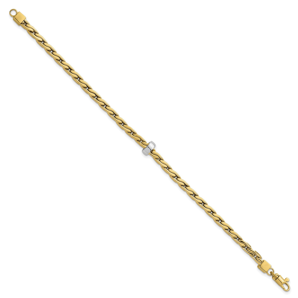 Serpentine Ring Station Necklace in 14K Two-Tone Gold - Sophia Jewelers