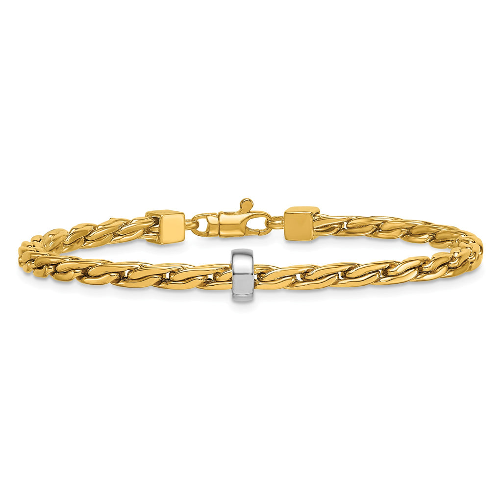 Serpentine Ring Station Necklace in 14K Two-Tone Gold - Sophia Jewelers