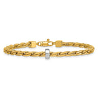 Serpentine Ring Station Necklace in 14K Two-Tone Gold - Sophia Jewelers