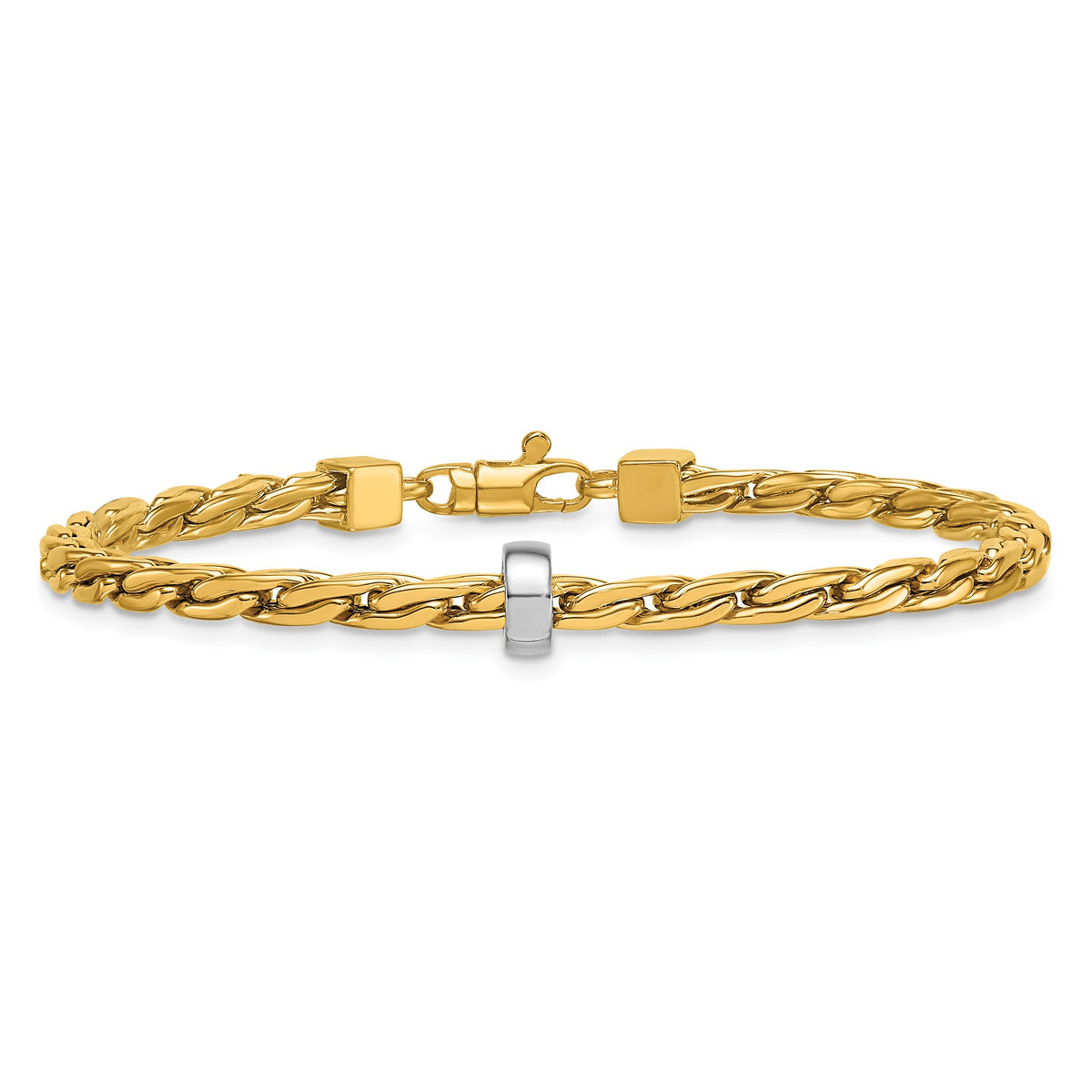 Serpentine Ring Station Necklace in 14K Two-Tone Gold - Sophia Jewelers