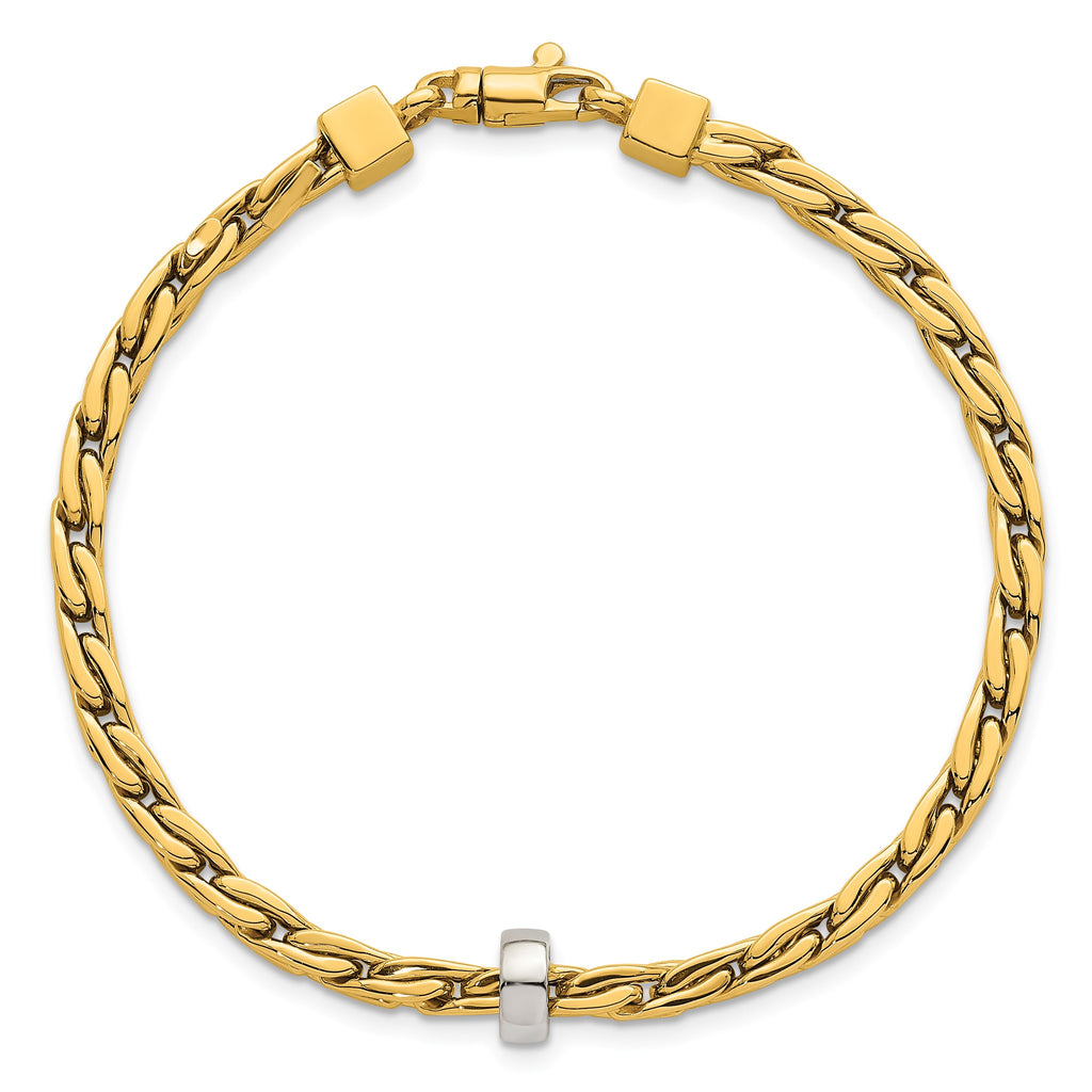 Serpentine Ring Station Necklace in 14K Two-Tone Gold - Sophia Jewelers