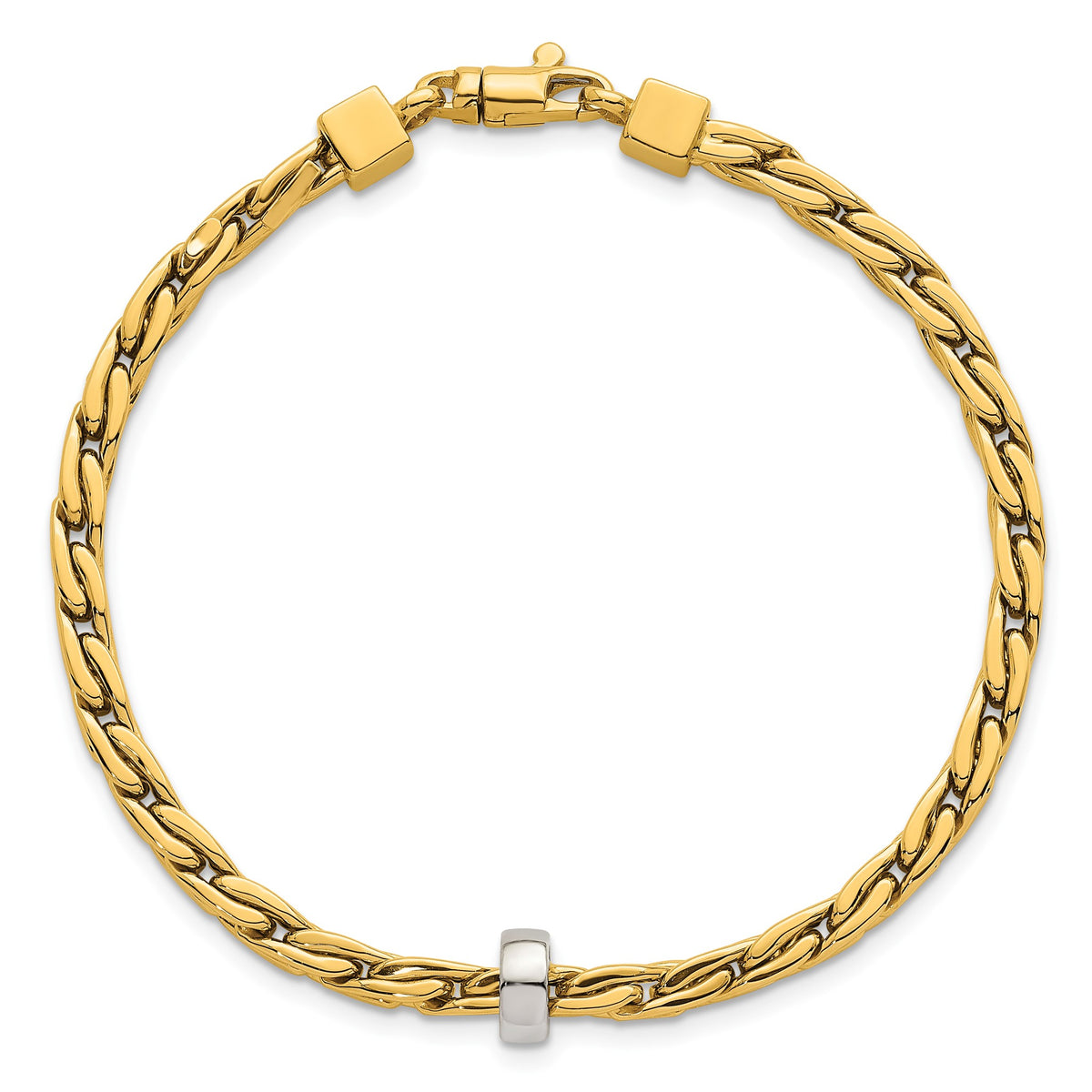 Serpentine Ring Station Necklace in 14K Two-Tone Gold - Sophia Jewelers