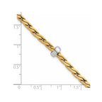 Serpentine Ring Station Necklace in 14K Two-Tone Gold - Sophia Jewelers