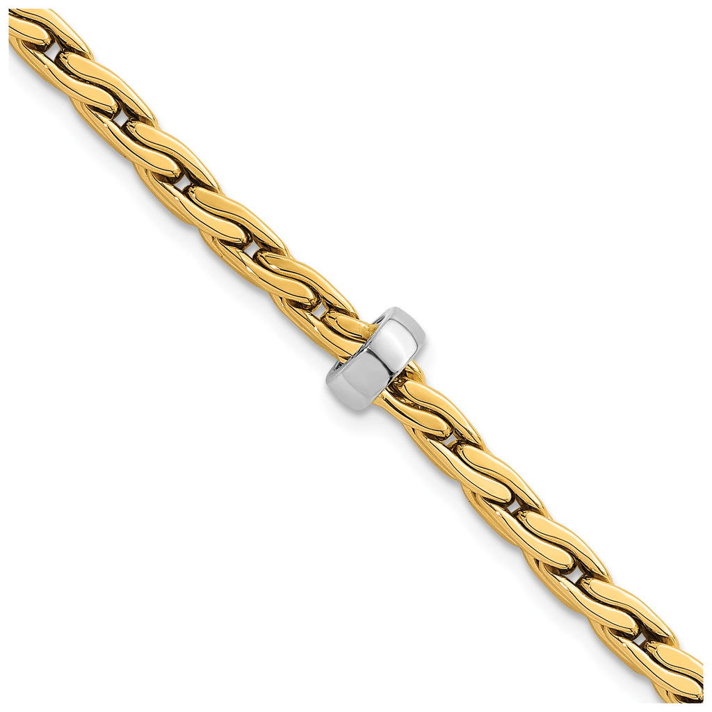 Serpentine Ring Station Necklace in 14K Two-Tone Gold - Sophia Jewelers