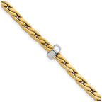 Serpentine Ring Station Necklace in 14K Two-Tone Gold - Sophia Jewelers