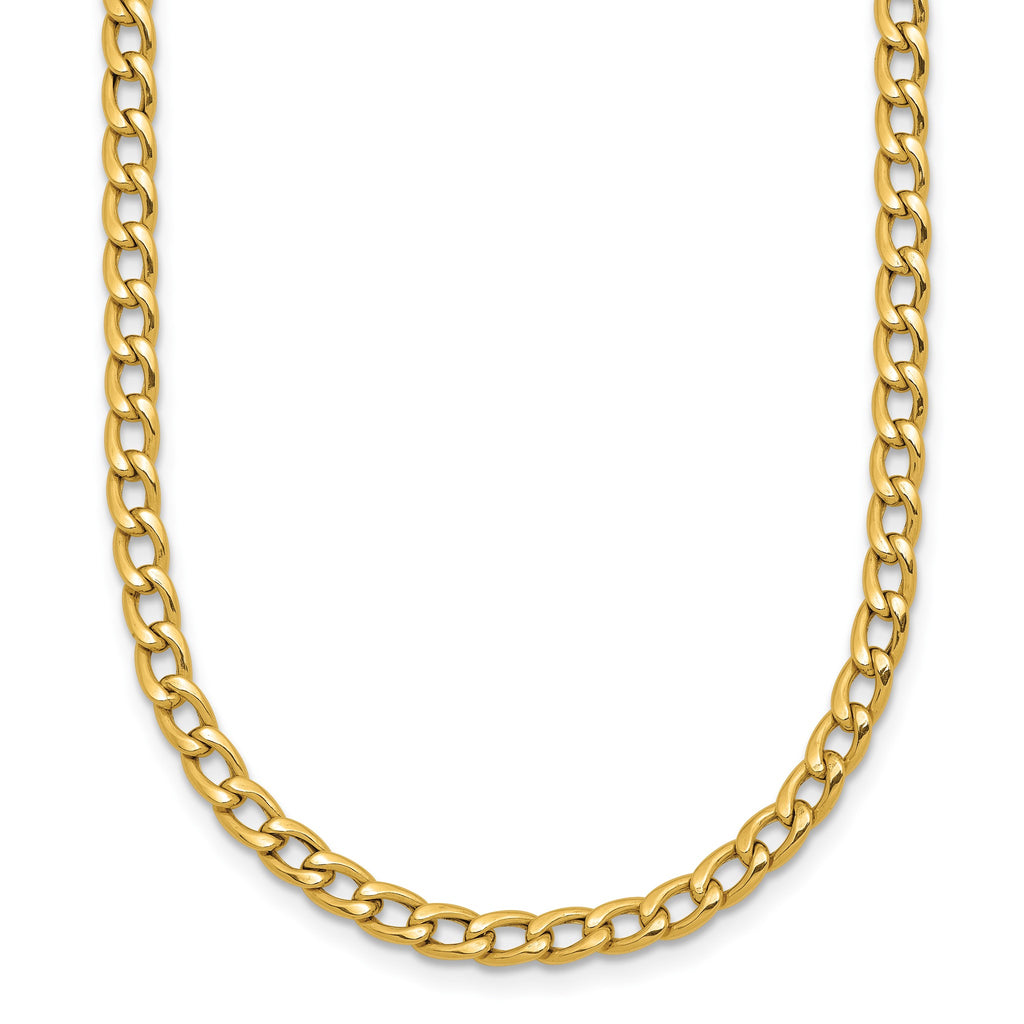 Open Curb Link Necklace in 14K Yellow Gold - Sophia Jewelers
