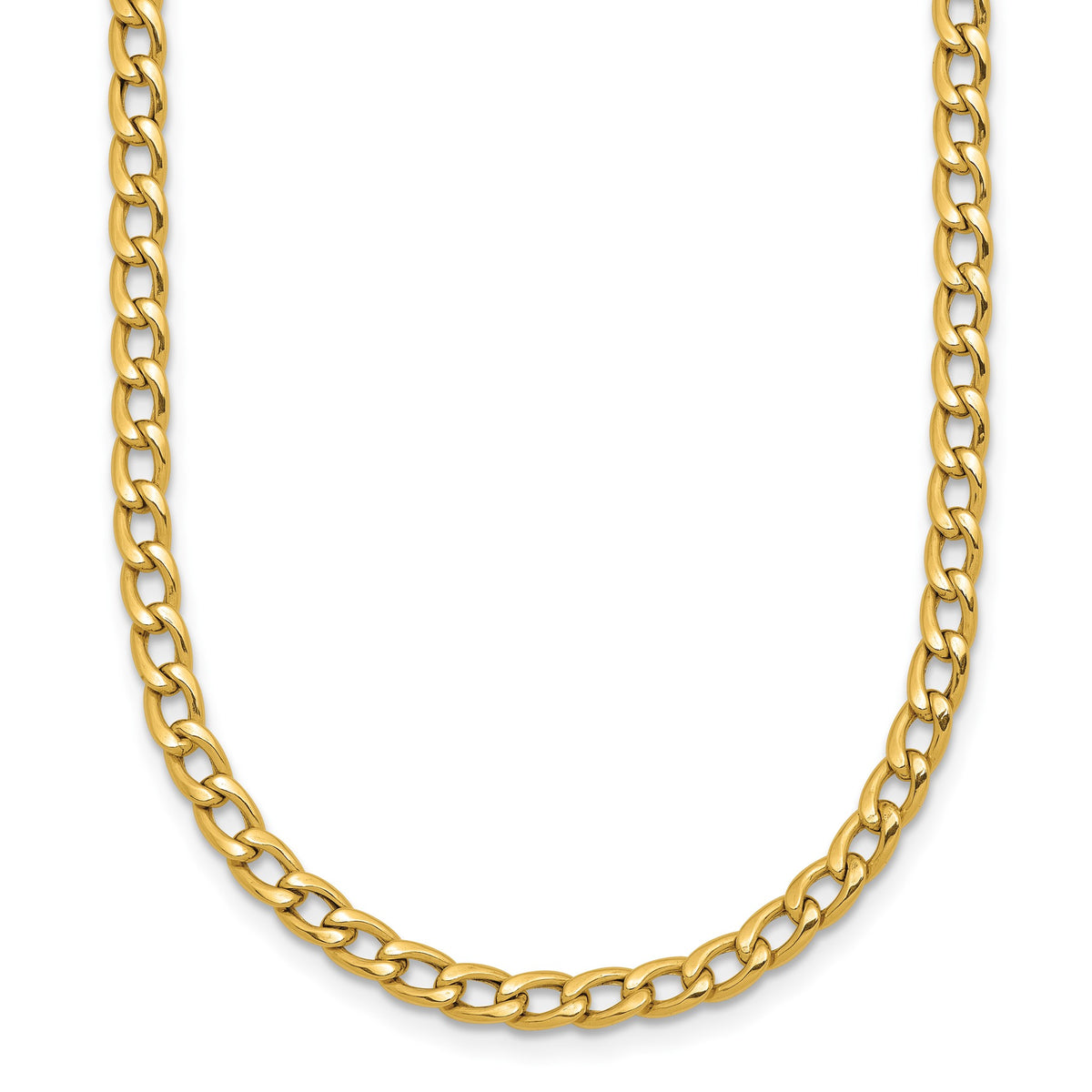 Open Curb Link Necklace in 14K Yellow Gold - Sophia Jewelers