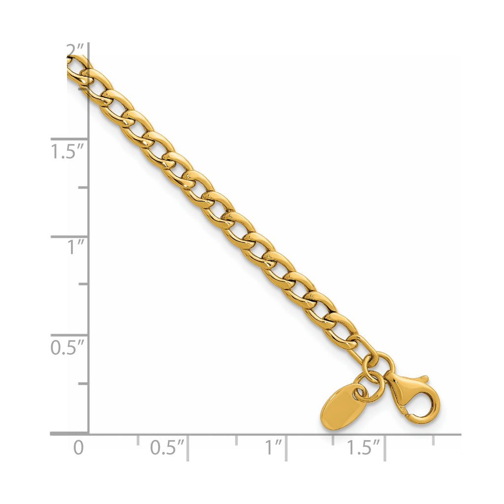 Open Curb Link Necklace in 14K Yellow Gold - Sophia Jewelers
