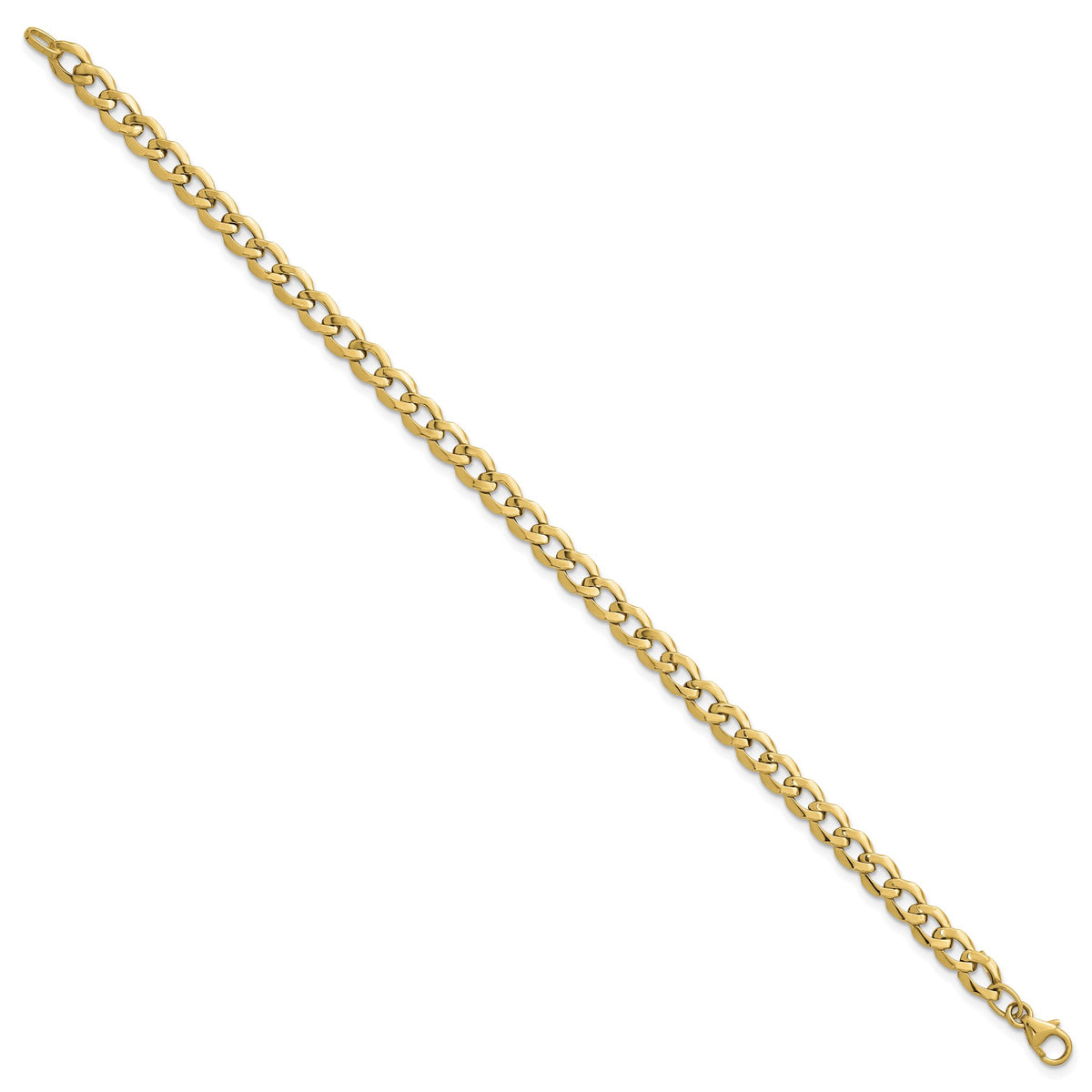 Fancy Curb Link Necklace in 14K Yellow Gold - Sophia Jewelers