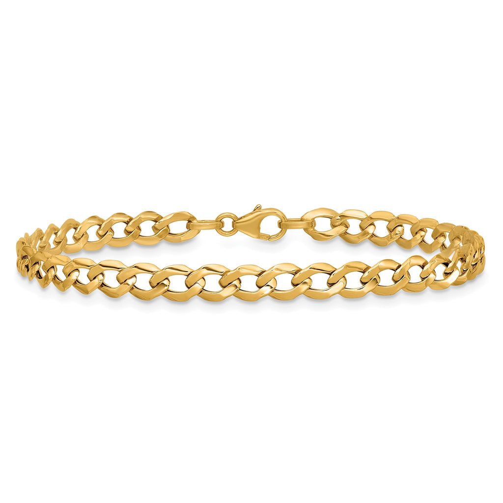 Fancy Curb Link Necklace in 14K Yellow Gold - Sophia Jewelers