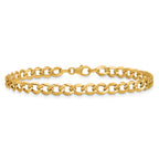 Fancy Curb Link Necklace in 14K Yellow Gold - Sophia Jewelers