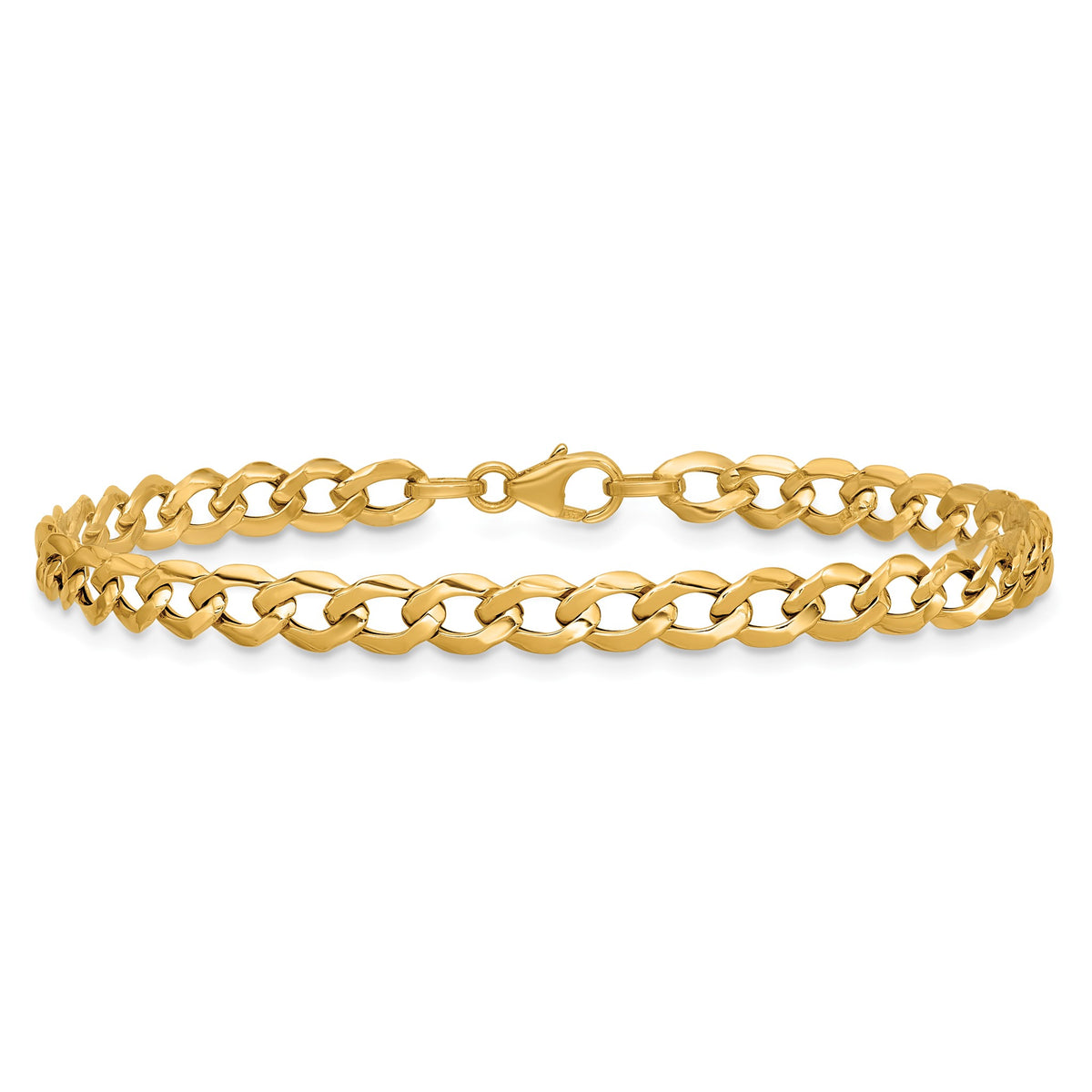 Fancy Curb Link Necklace in 14K Yellow Gold - Sophia Jewelers