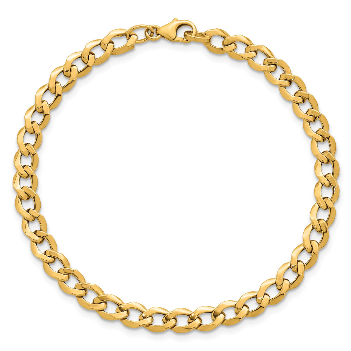Fancy Curb Link Necklace in 14K Yellow Gold - Sophia Jewelers