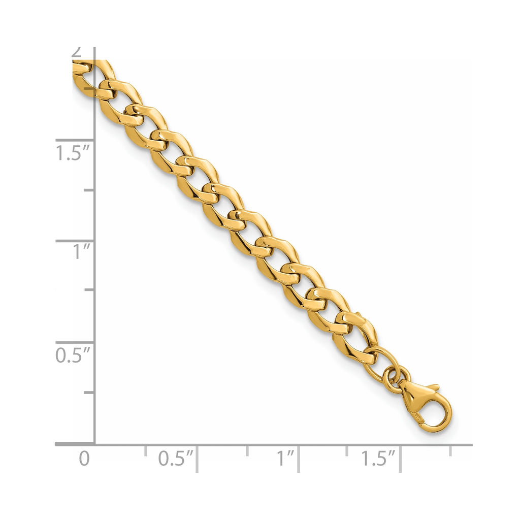 Fancy Curb Link Necklace in 14K Yellow Gold - Sophia Jewelers