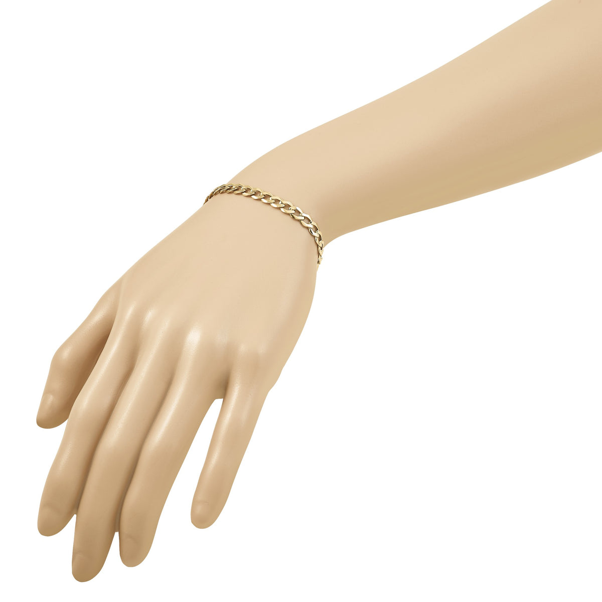 Fancy Curb Link Necklace in 14K Yellow Gold - Sophia Jewelers