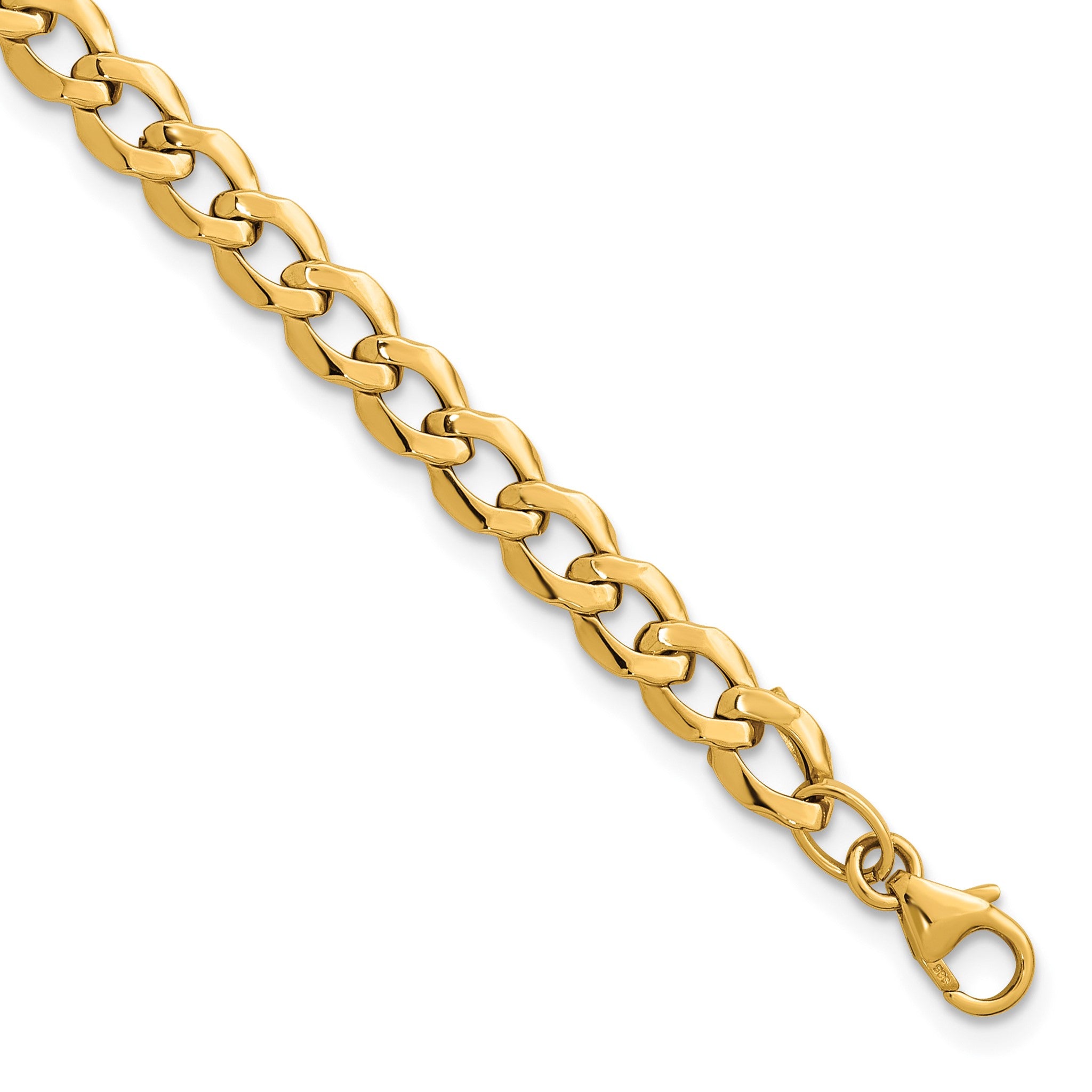 Fancy Curb Link Necklace in 14K Yellow Gold Secondary image