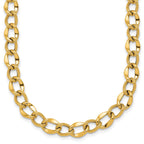 Link Necklace in 14K Yellow Gold, Textured - Sophia Jewelers