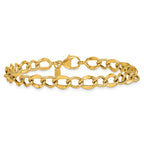 Link Necklace in 14K Yellow Gold, Textured - Sophia Jewelers