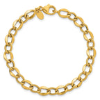 Link Necklace in 14K Yellow Gold, Textured - Sophia Jewelers