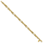 Infinity Fancy Link Necklace in 14K Yellow Gold, Textured - Sophia Jewelers