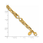Infinity Fancy Link Necklace in 14K Yellow Gold, Textured - Sophia Jewelers