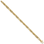 Fancy Link Necklace in 14K Yellow Gold, Textured - Sophia Jewelers