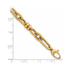 Fancy Link Necklace in 14K Yellow Gold, Textured - Sophia Jewelers