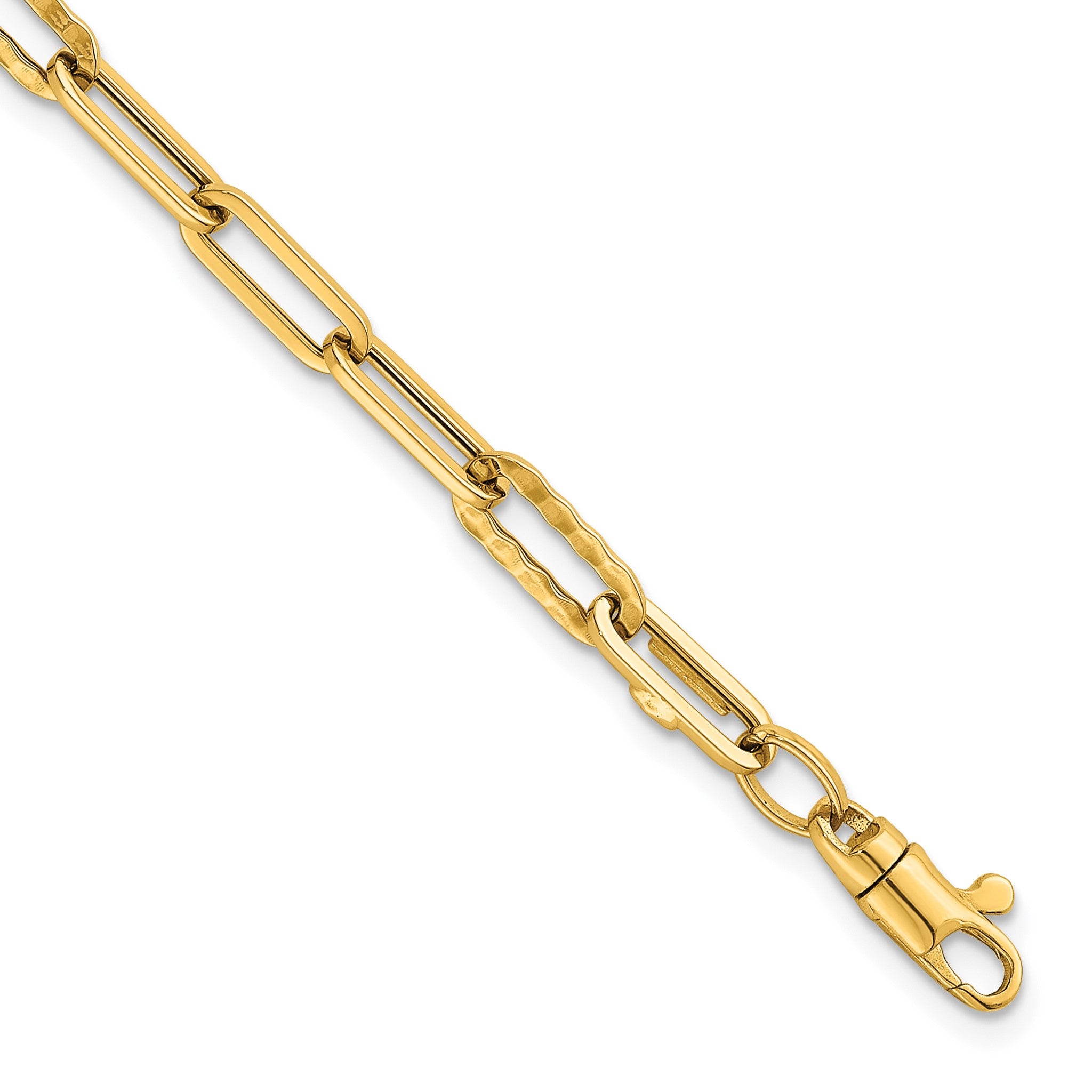Paperclip Necklace in 14K Yellow Gold, Textured, 7.5–18 Inch Secondary image