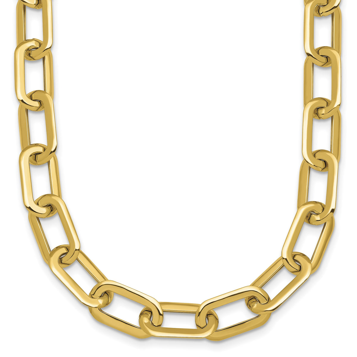 Oval Link Necklace in 14K Yellow Gold, 8mm - Sophia Jewelers