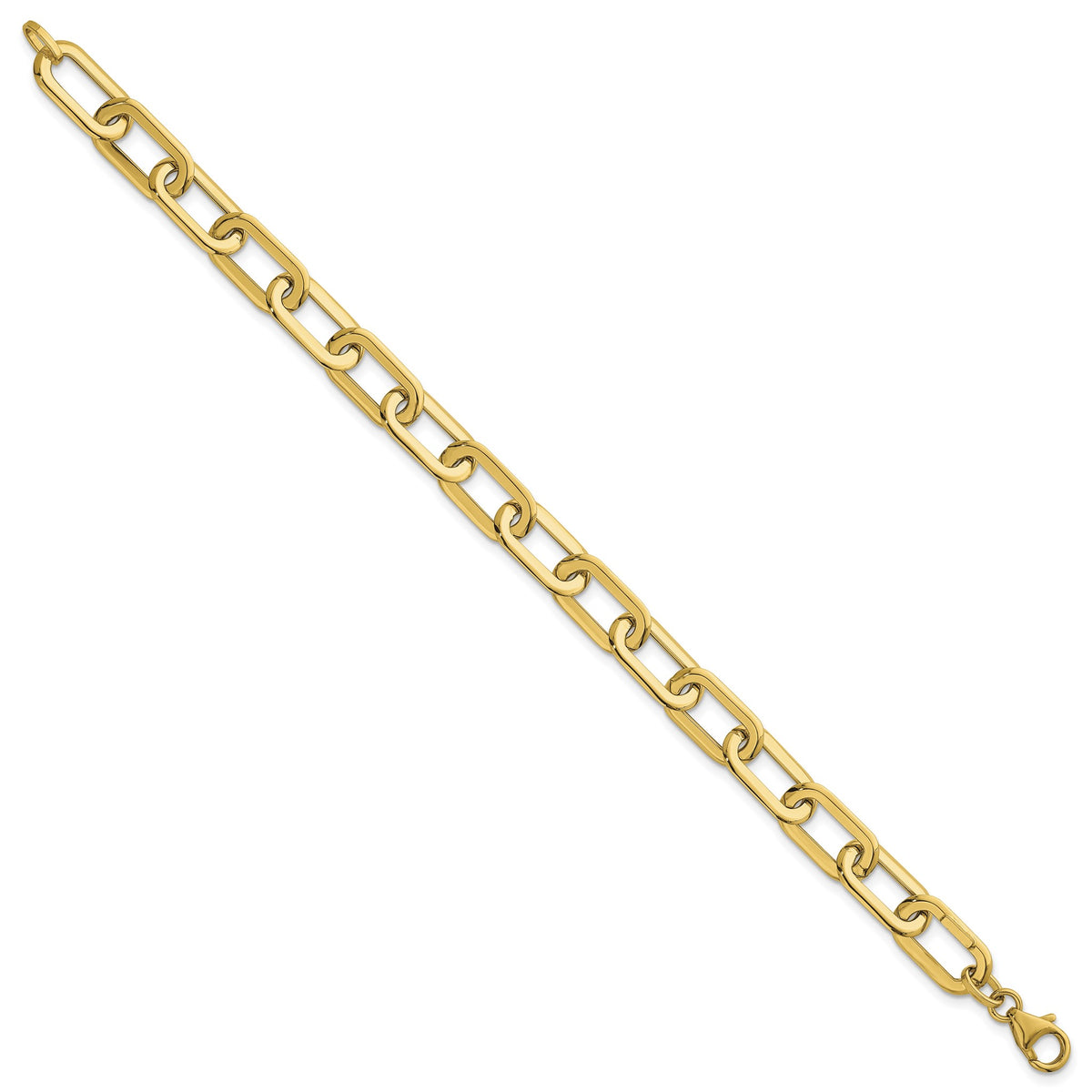 Oval Link Necklace in 14K Yellow Gold, 8mm - Sophia Jewelers