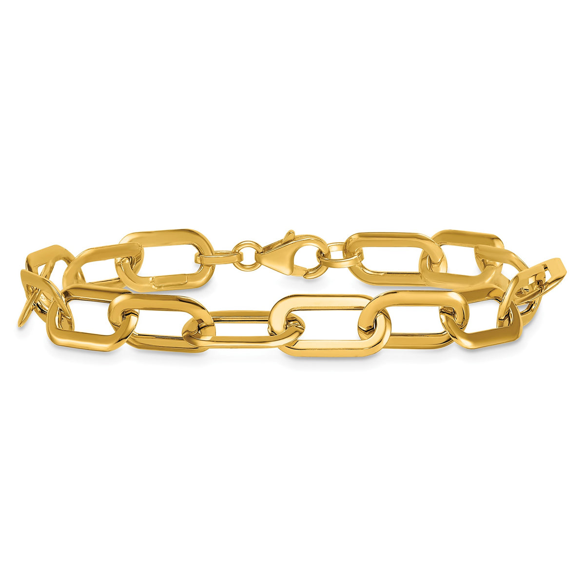 Oval Link Necklace in 14K Yellow Gold, 8mm - Sophia Jewelers