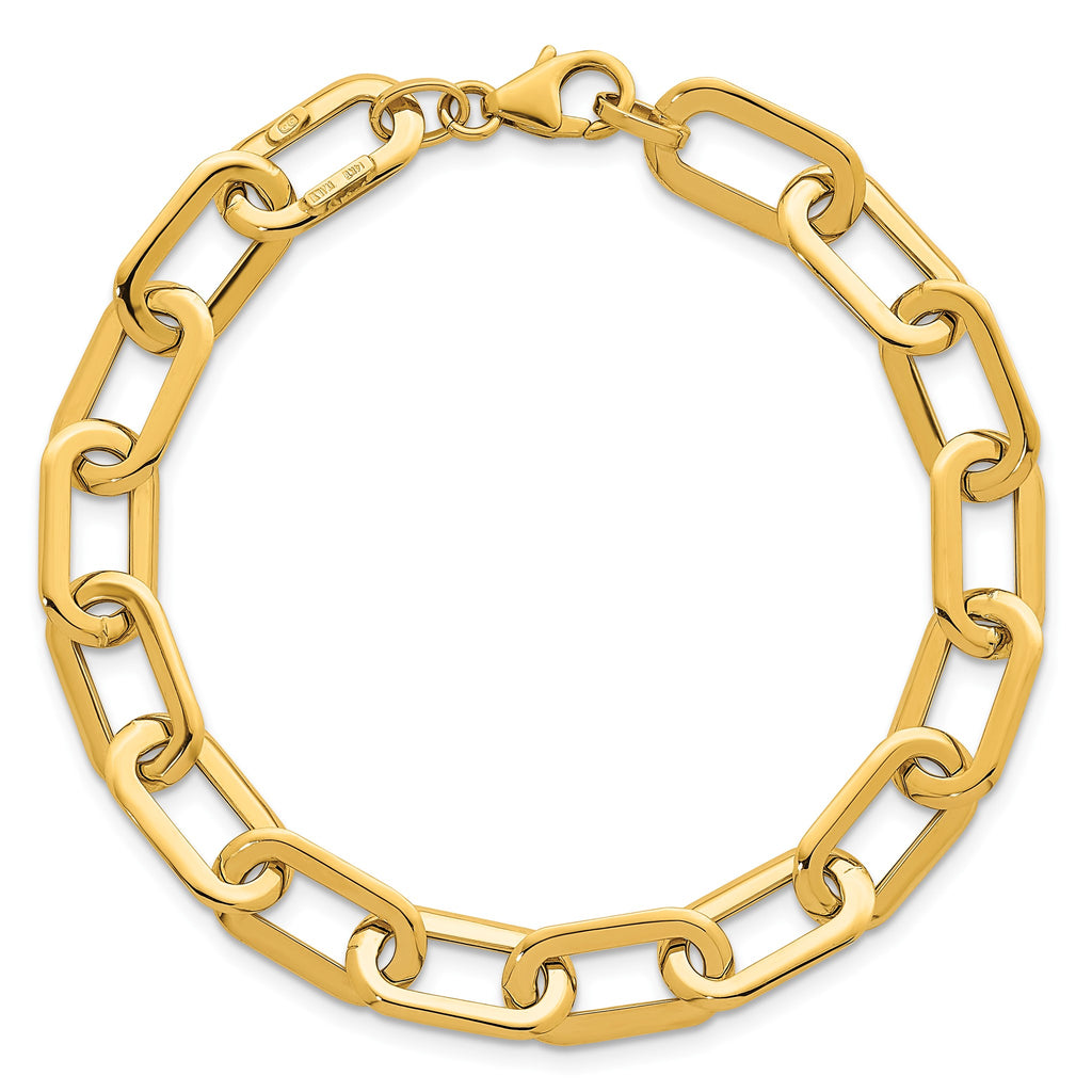 Oval Link Necklace in 14K Yellow Gold, 8mm - Sophia Jewelers