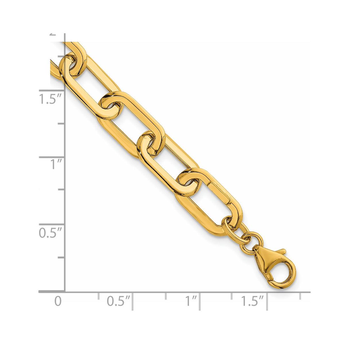 Oval Link Necklace in 14K Yellow Gold, 8mm - Sophia Jewelers