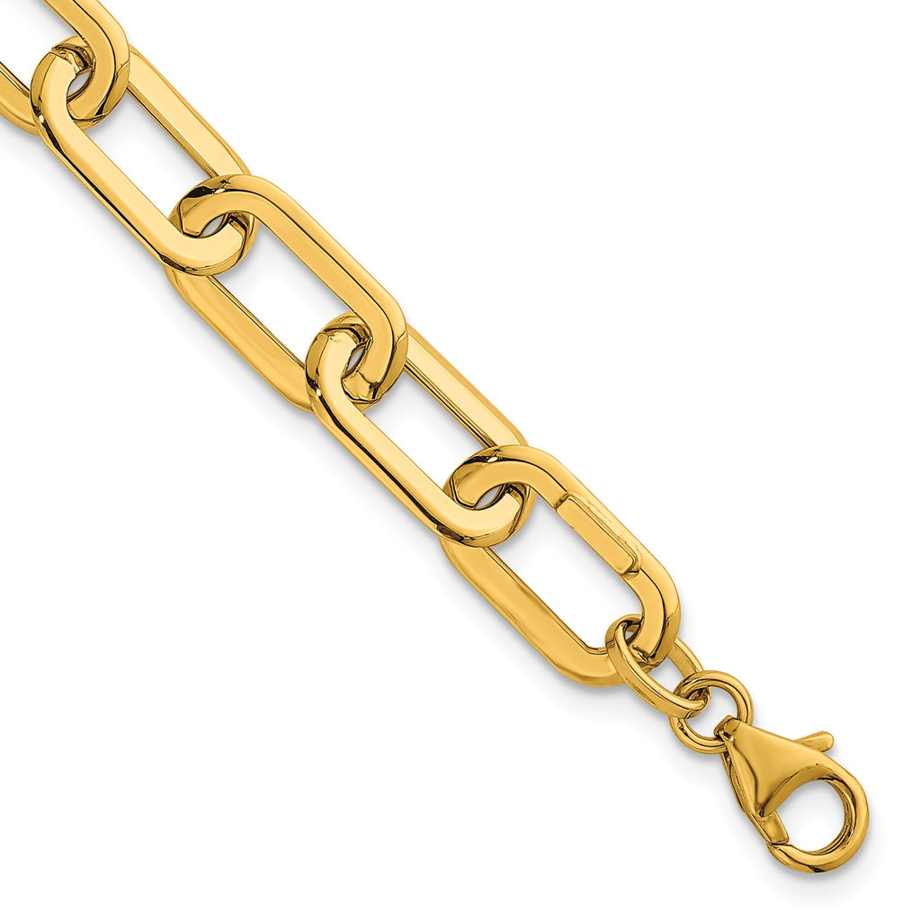Oval Link Necklace in 14K Yellow Gold, 8mm - Sophia Jewelers