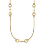 Stirrup Link Necklace in 14K Yellow Gold - Sophia Jewelers