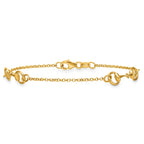 Stirrup Link Necklace in 14K Yellow Gold - Sophia Jewelers