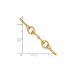 Stirrup Link Necklace in 14K Yellow Gold - Sophia Jewelers