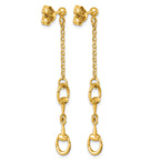Stirrup Link Dangle Earrings in 14K Yellow Gold - Sophia Jewelers