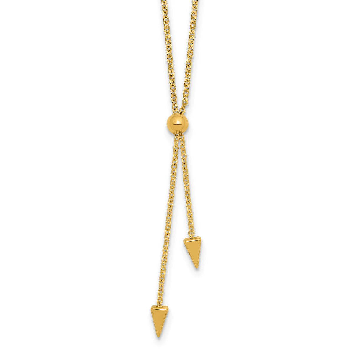 Triangle Drop Necklace in 14K Yellow Gold - Sophia Jewelers