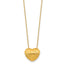 Grooved Heart Necklace in 14K Yellow Gold - Sophia Jewelers