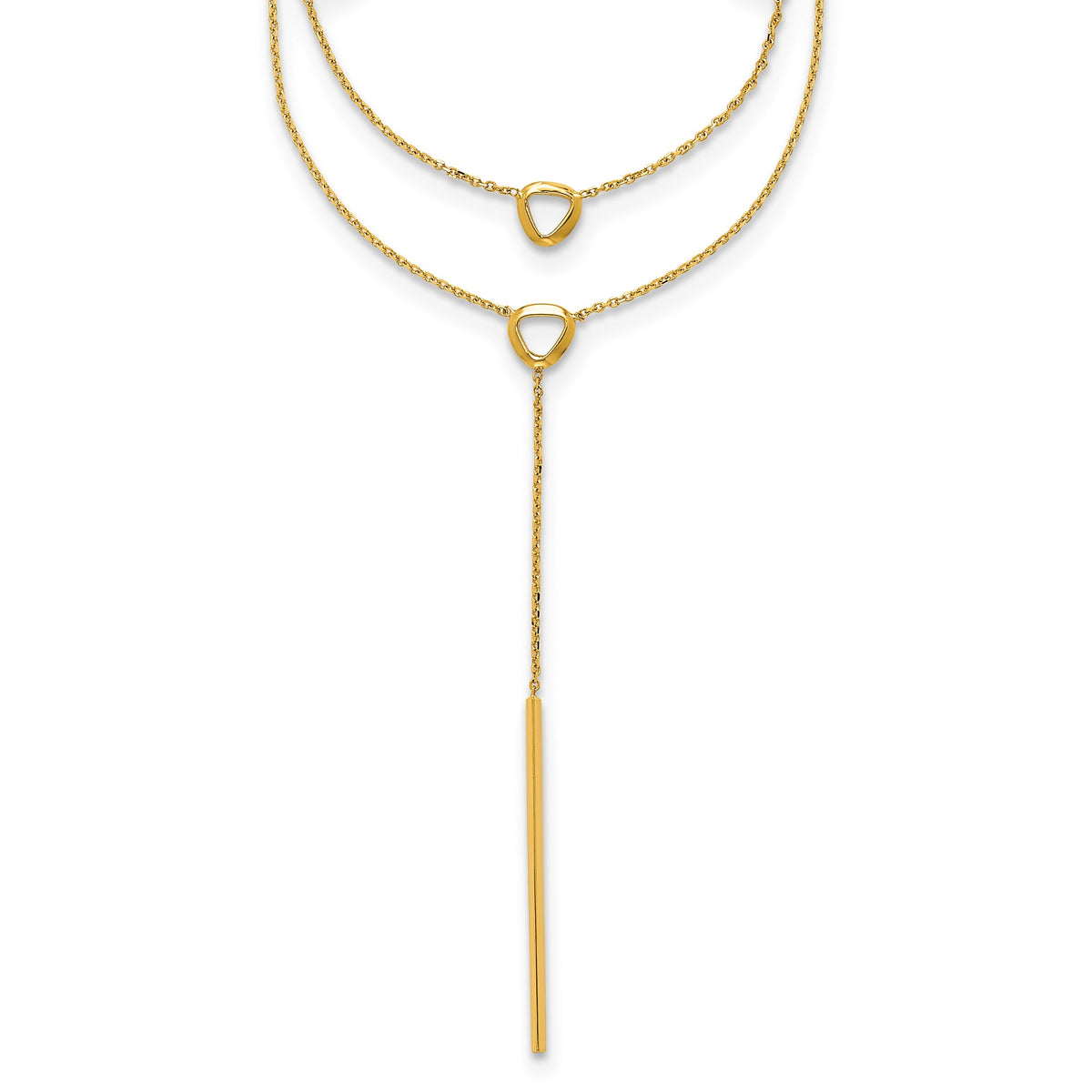 Half Double Strand Bar Necklace in 14K Yellow Gold – Sophia Jewelers