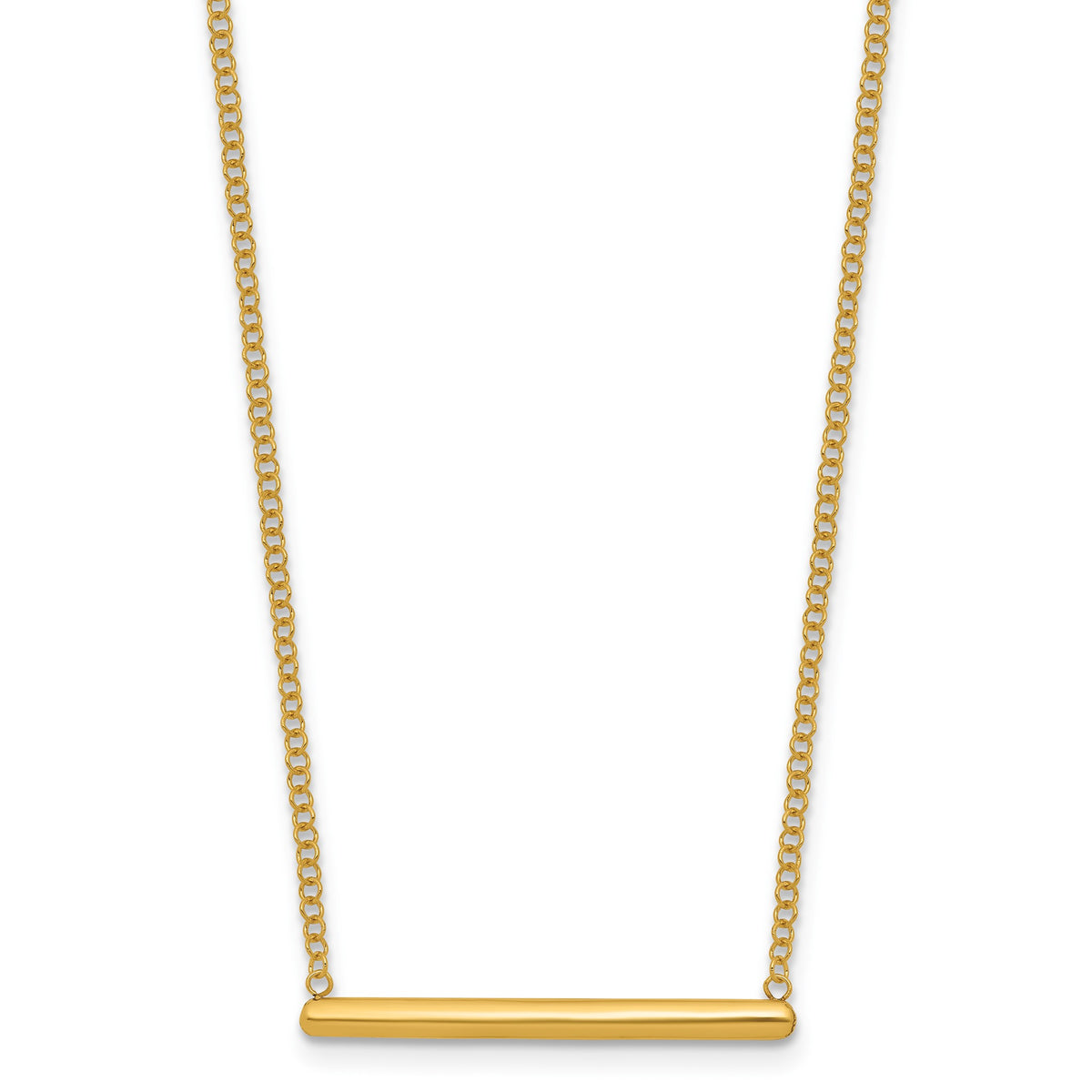 Bar Cable Necklace in 14K Yellow Gold - Sophia Jewelers Main image