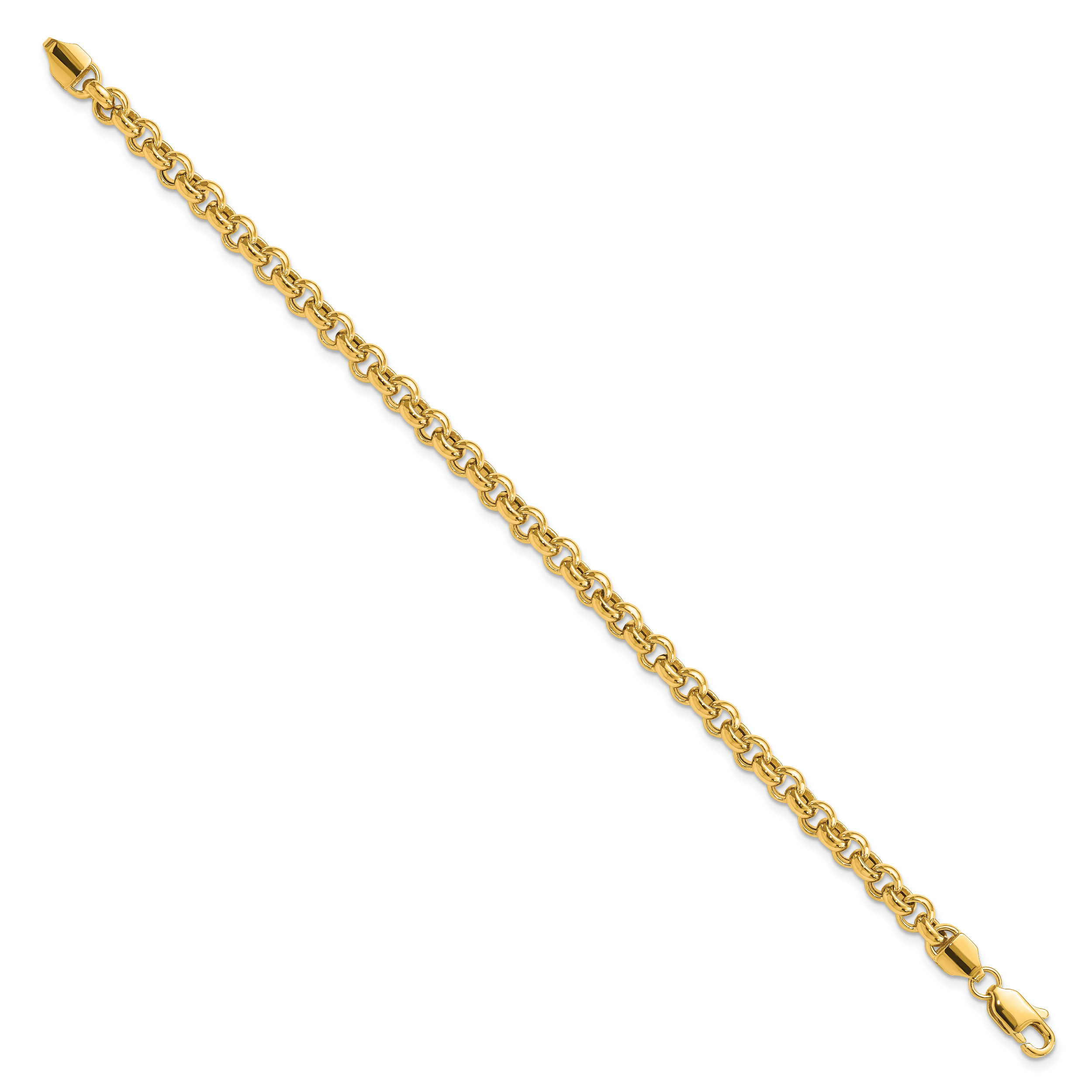 14K Yellow Gold Rolo Chain Bracelet 5mm