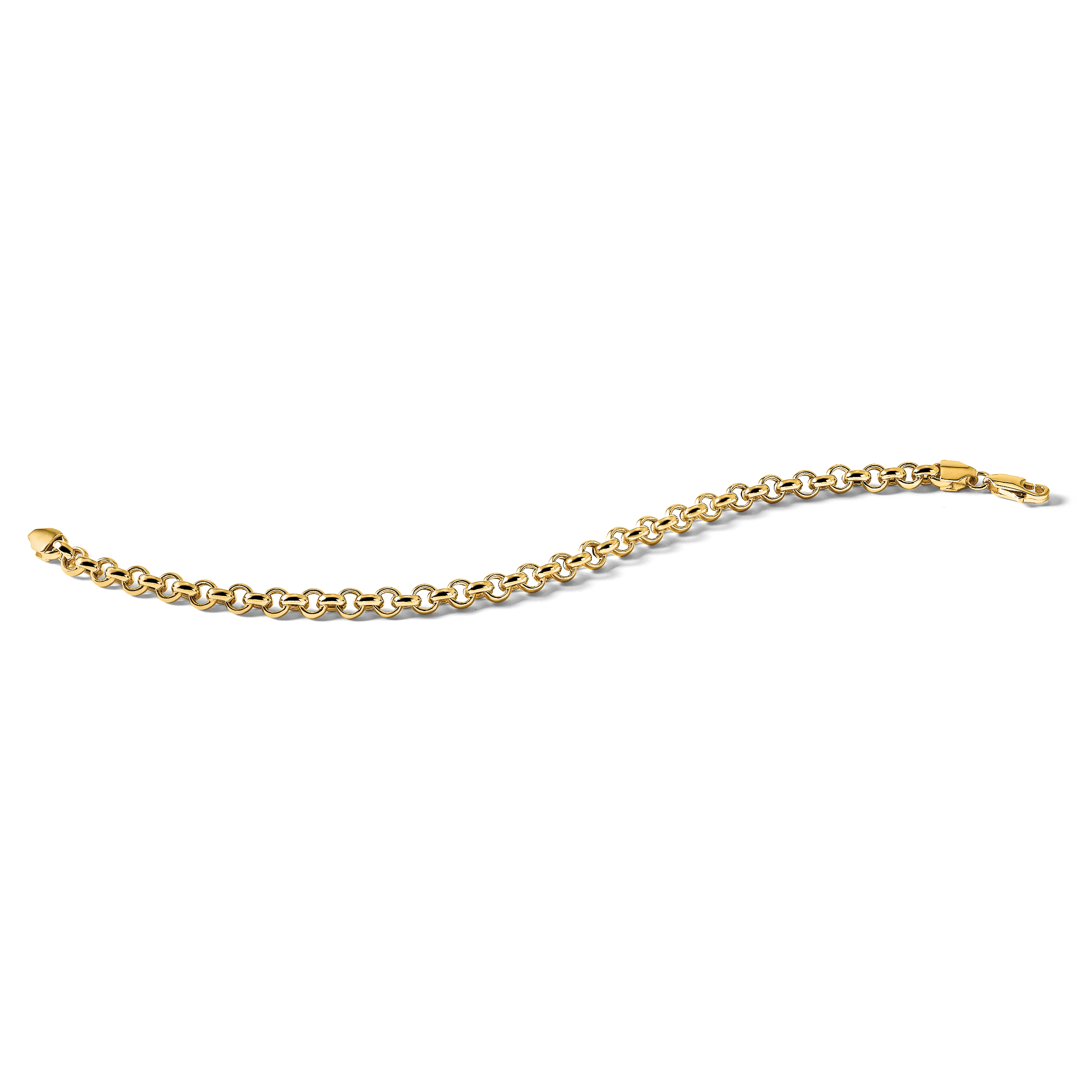 14K Yellow Gold Rolo Chain Bracelet 5mm
